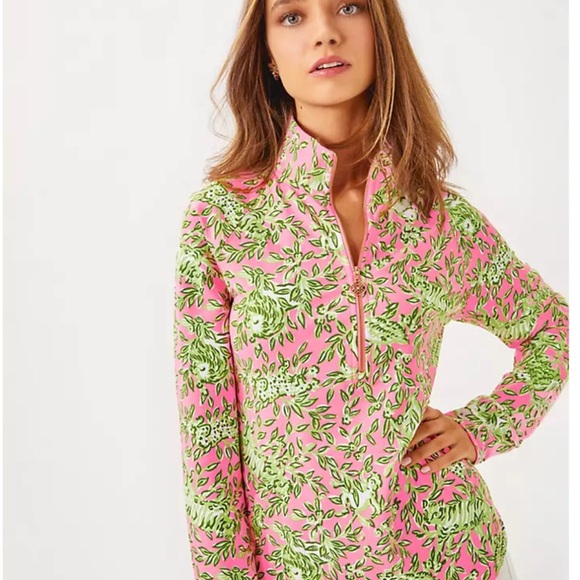 Lilly Pulitzer Skipper Popover UPF 50+ Rousseau Pink | Size M - Picture 1 of 16
